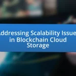 Addressing Scalability Issues in Blockchain Cloud Storage