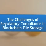 The Challenges of Regulatory Compliance in Blockchain File Storage