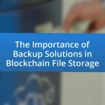 The Importance of Backup Solutions in Blockchain File Storage