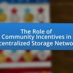 The Role of Community Incentives in Decentralized Storage Networks