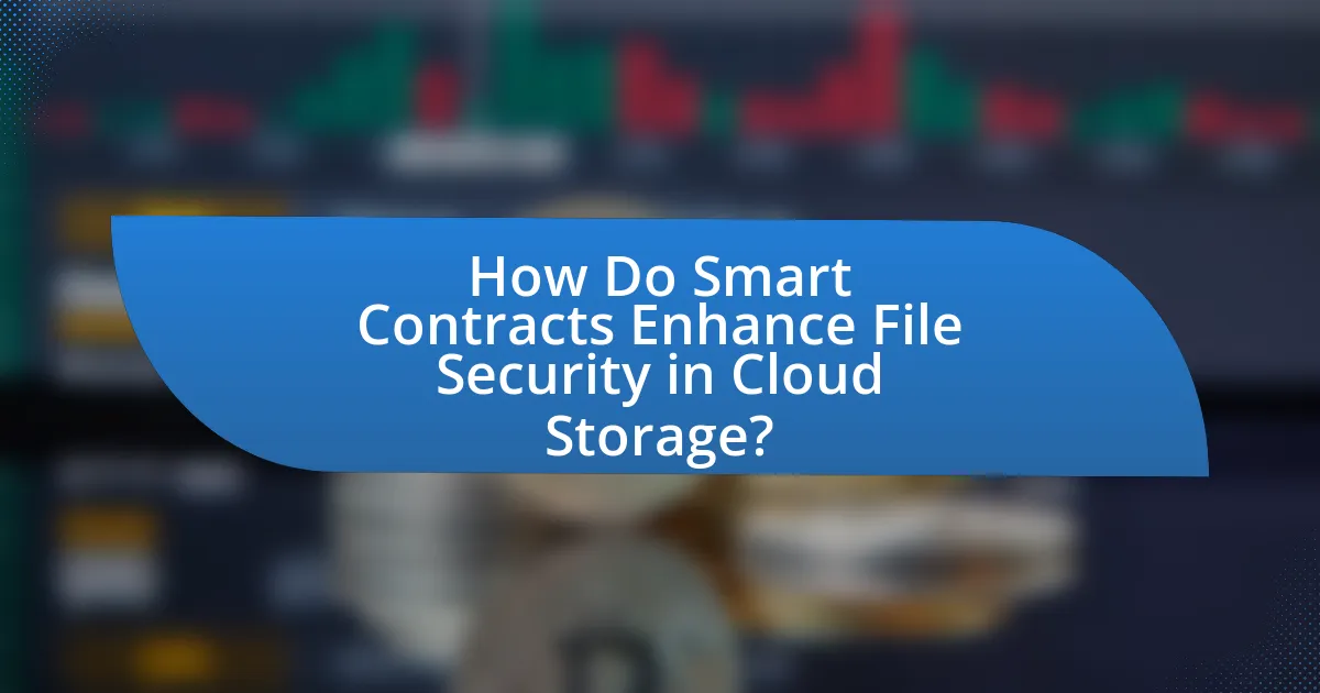 How Do Smart Contracts Enhance File Security in Cloud Storage?