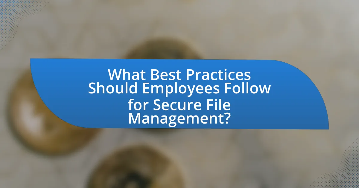 What Best Practices Should Employees Follow for Secure File Management?