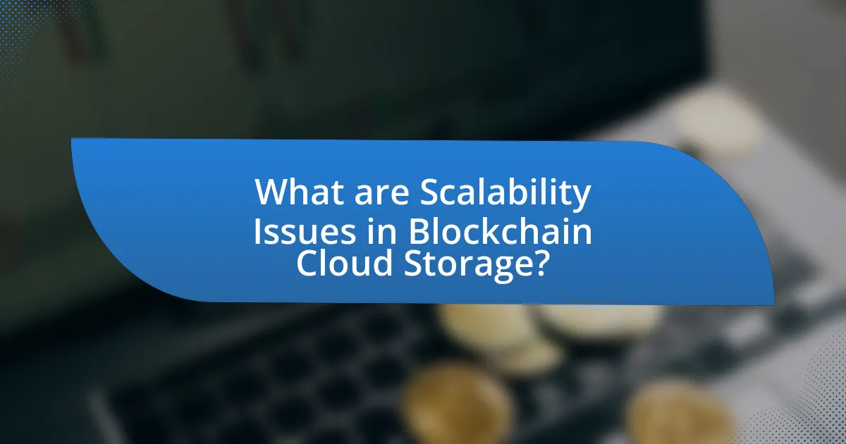 What are Scalability Issues in Blockchain Cloud Storage?