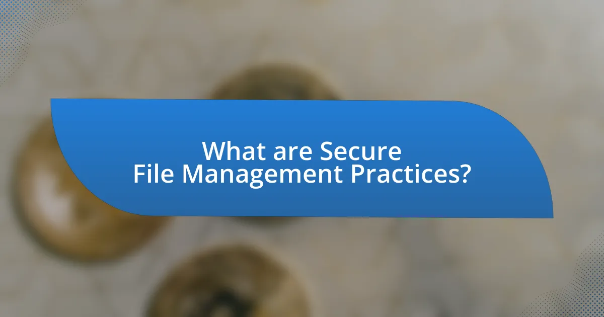 What are Secure File Management Practices?