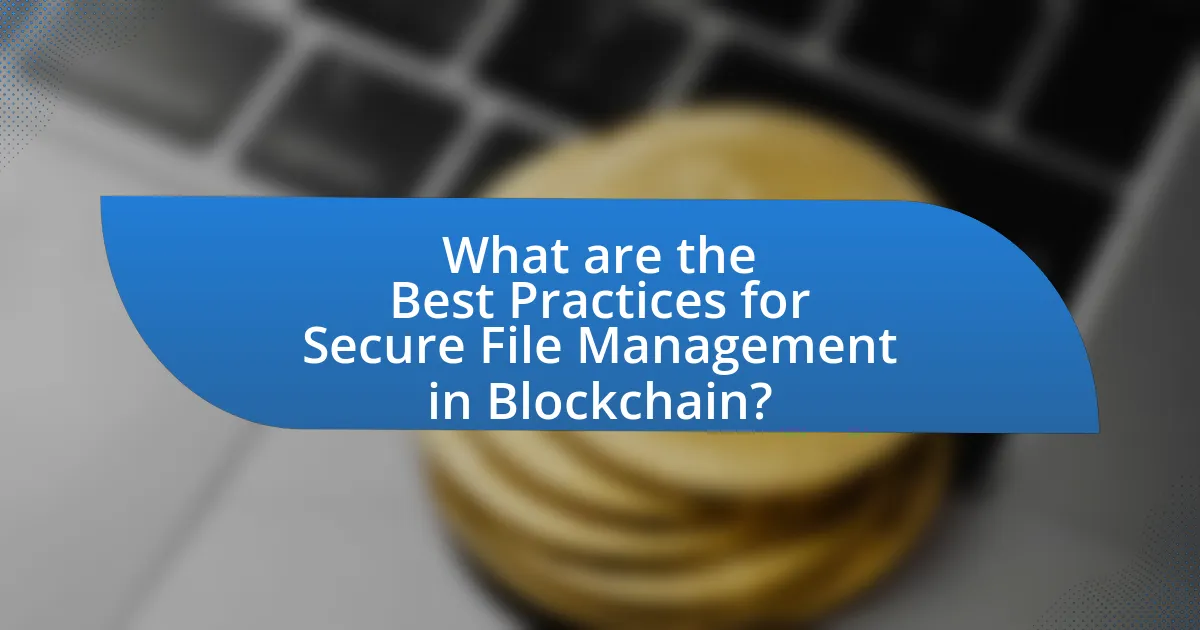 What are the Best Practices for Secure File Management in Blockchain?