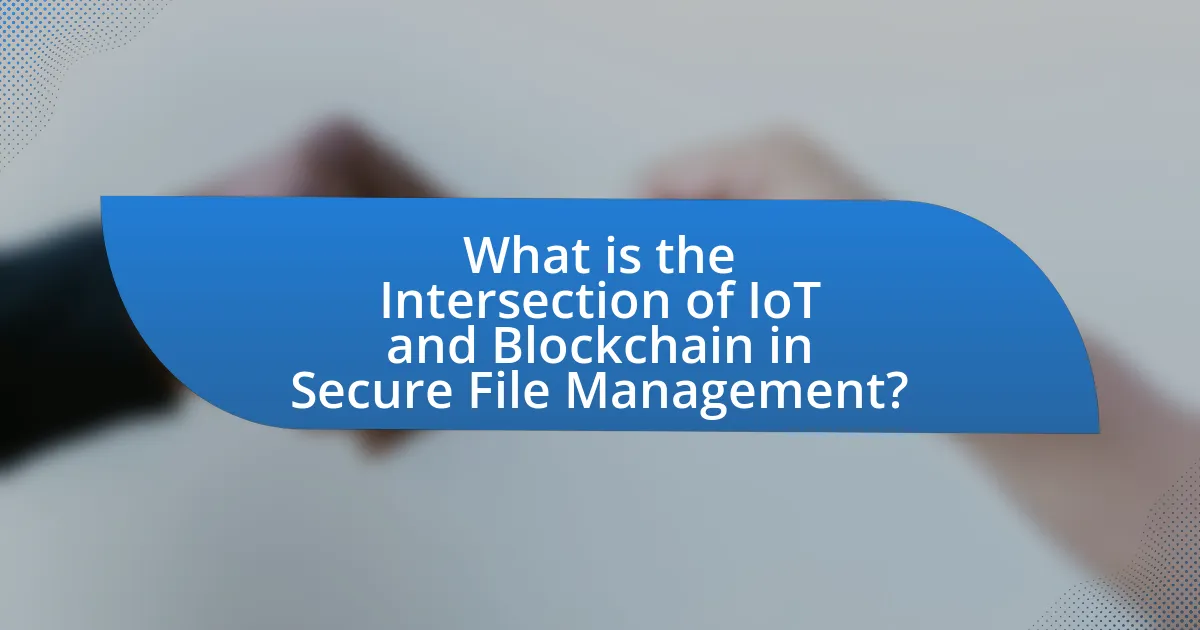 What is the Intersection of IoT and Blockchain in Secure File Management?